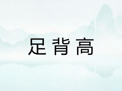 足背高