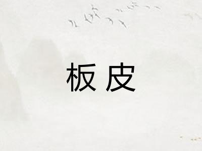 板皮