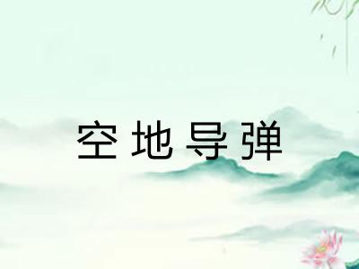 空地导弹