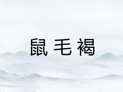 鼠毛褐