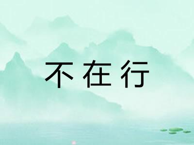 不在行