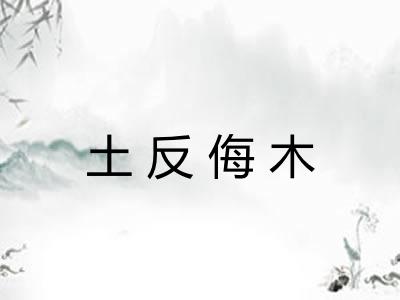 土反侮木