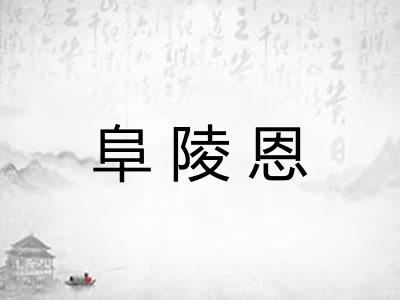 阜陵恩