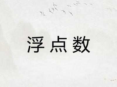 浮点数