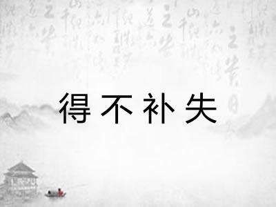 得不补失