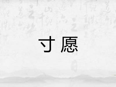 寸愿