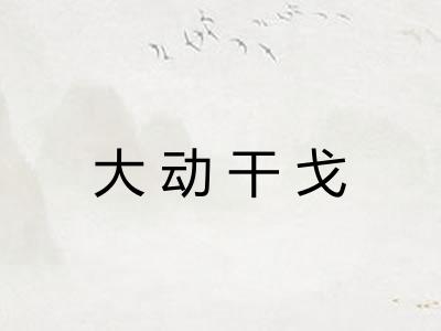 大动干戈