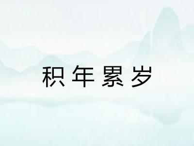 积年累岁