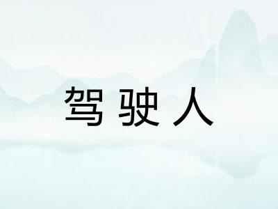 驾驶人