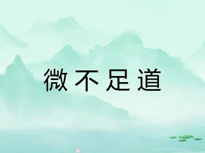 微不足道