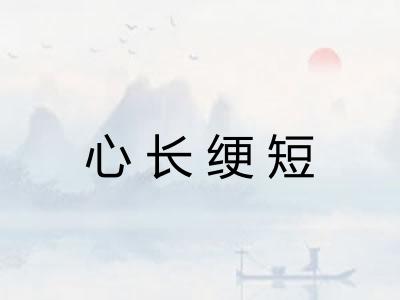 心长绠短