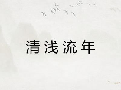 清浅流年