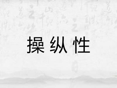 操纵性