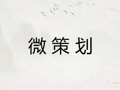 微策划