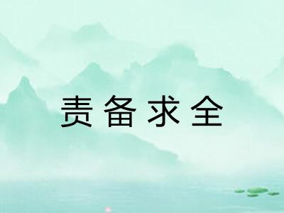 责备求全