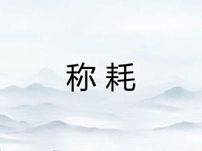 称耗
