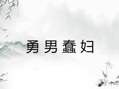 勇男蠢妇