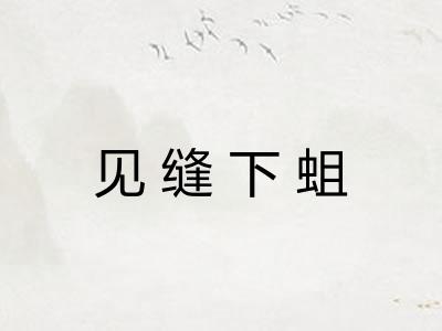见缝下蛆