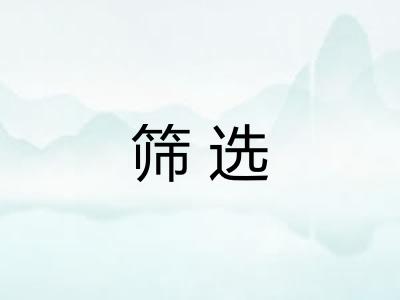 筛选