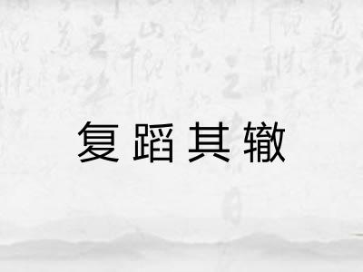 复蹈其辙