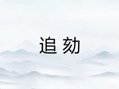 追劾
