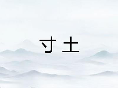 寸土