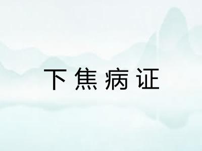 下焦病证