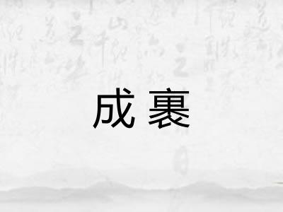 成裹