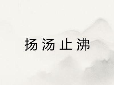 扬汤止沸
