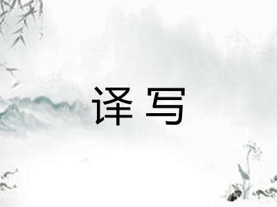 译写