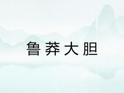 鲁莽大胆