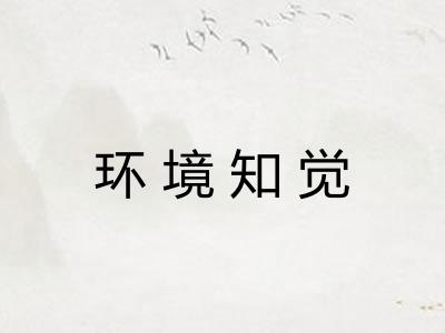 环境知觉