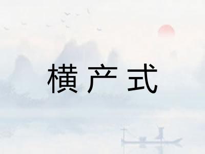 横产式