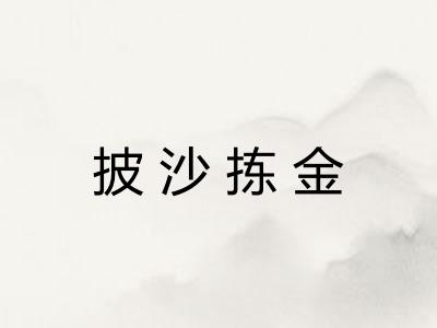 披沙拣金