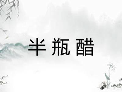 半瓶醋