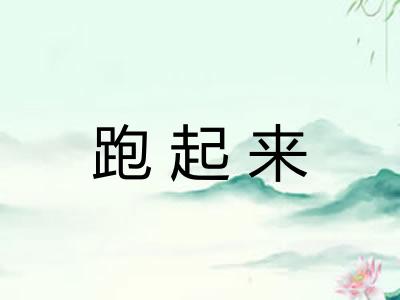 跑起来