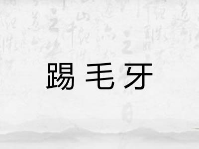 踢毛牙