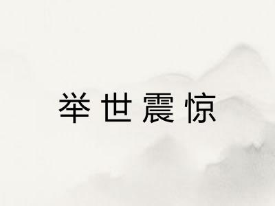 举世震惊