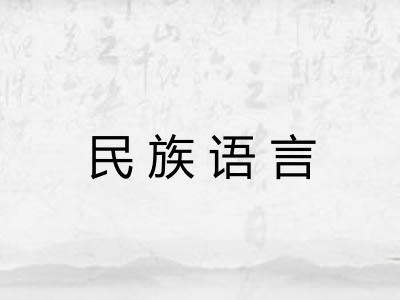 民族语言