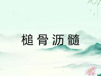 槌骨沥髓