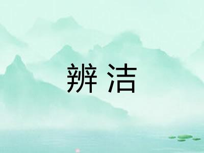 辨洁