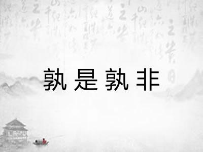 孰是孰非