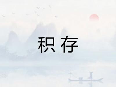 积存