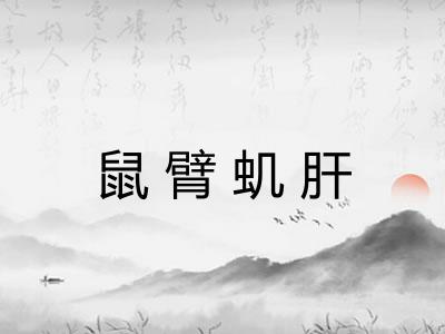 鼠臂虮肝