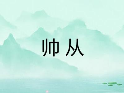 帅从