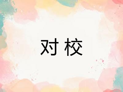 对校