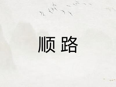 顺路