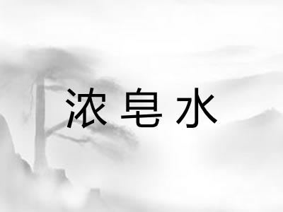 浓皂水
