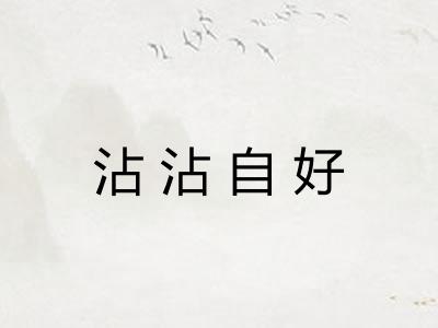 沾沾自好