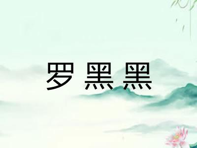 罗黑黑